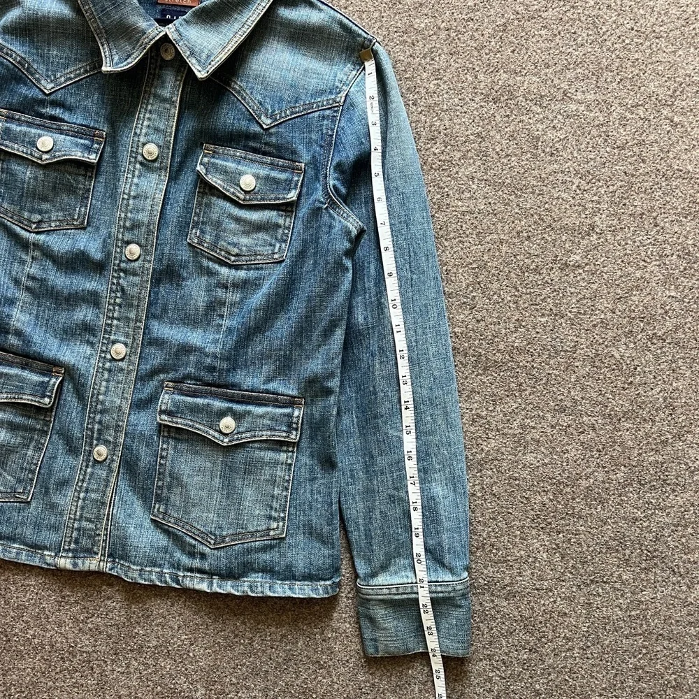 Vintage‎ Gap Blue Denim Jean Jacket Women’s Small Western Rodeo Snap Close Y2K